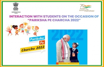India@75:  Embassy Hosts Interaction for PM’s “Pariksha Pe Charcha” - 2022